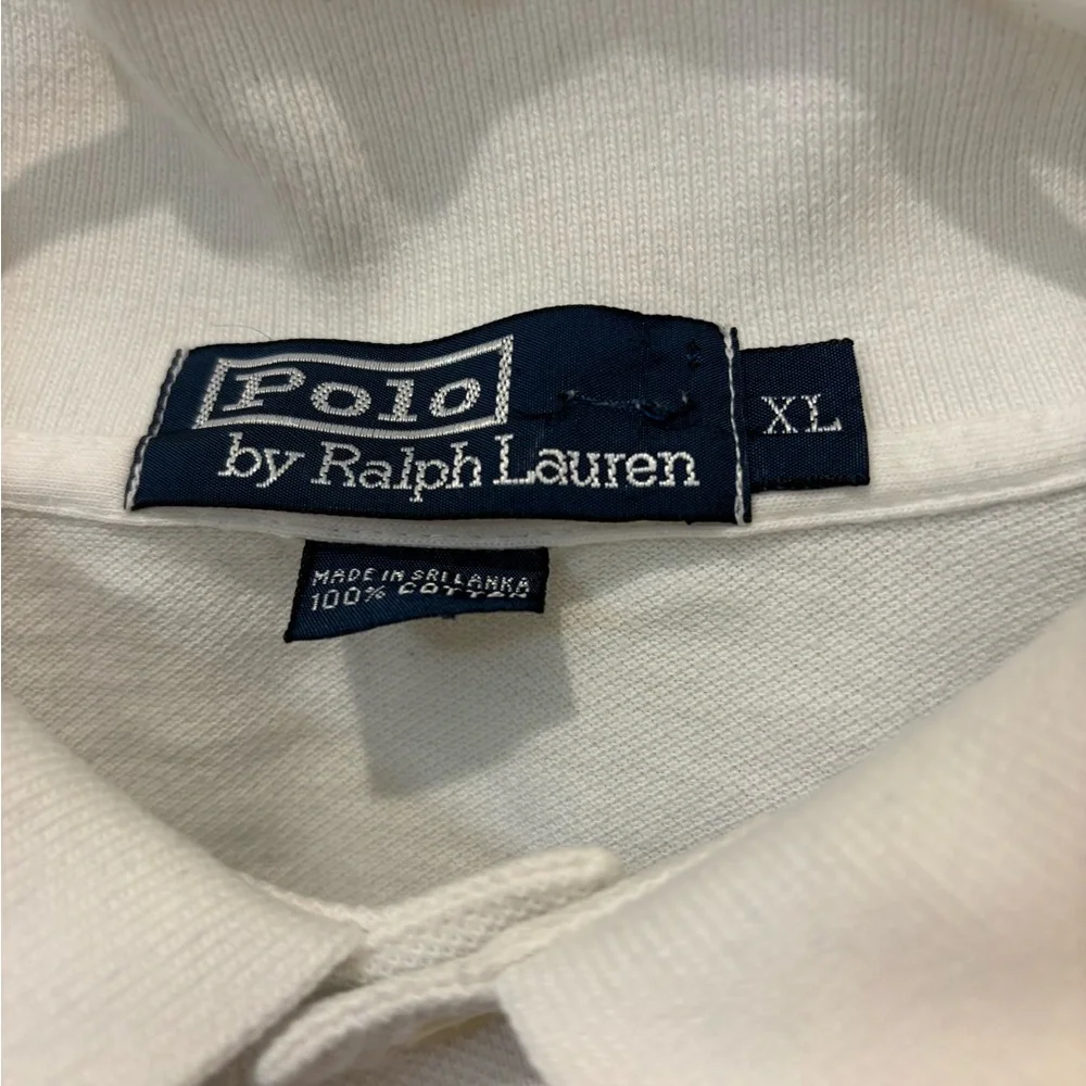 Ralph Lauren Men's White Long Sleeve Polo‎ Shirt
